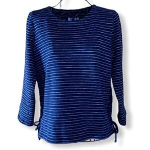 Madewell Striped Side Lace Up Cotton Sweater Size XXS